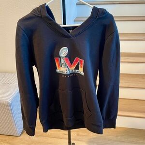 NWT Super Bowl LVI Los Angeles Fanatics Black Hoodie - Women’s Size Medium